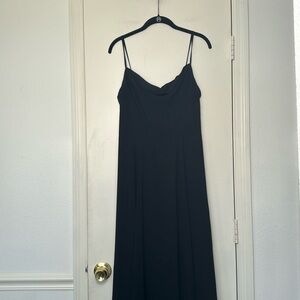 AMSALE Black Harriet Style Long Bridesmaid Formal Dress Size 8